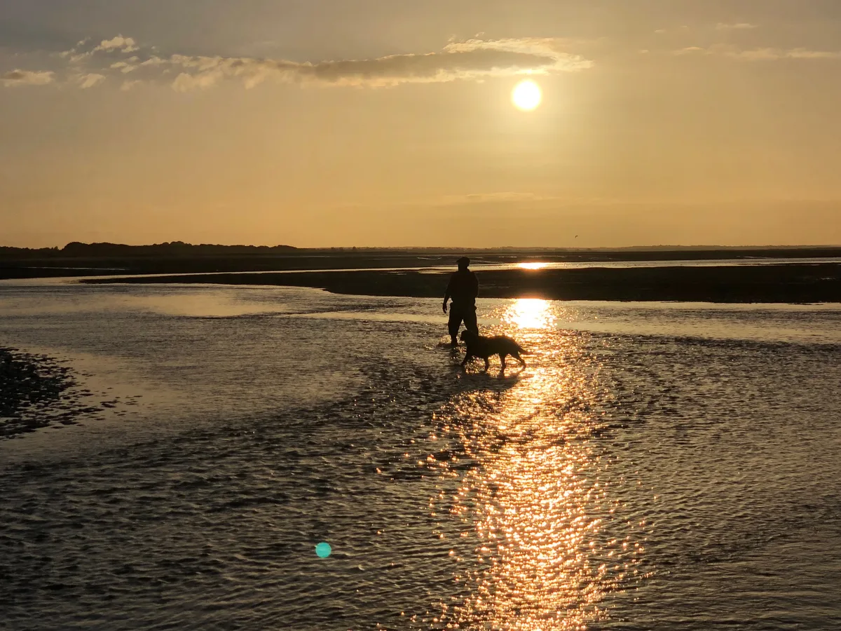 Sunset over the tidal creeks near Stiffkey
